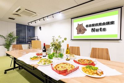 パーティの一例 - 名古屋伏見貸し会議室Nuts 【2回目以上のリピーター様】名古屋伏見駅1分の格安貸し会議室の室内の写真