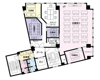 会議室全体レイアウト図 - 日本橋人形町「シェア」 バーチャルオフィス・貸会議室「貸会議室A」の室内の写真
