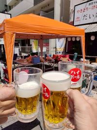 樽生ビール購入でビールサーバーを無料貸し出しいたします
生ビール飲みながらバーベキューが楽しめます
７L約20杯分7500円　15L約45杯分
14000円 - だいだい だいだい駐車場でバーベキューの室内の写真