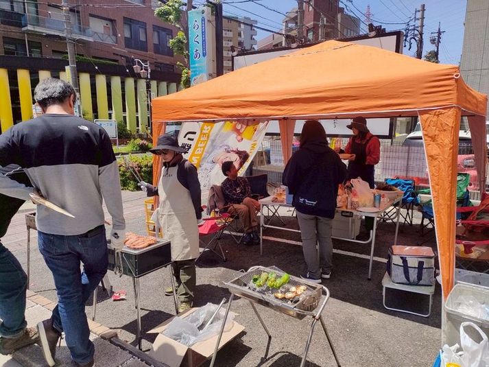 だいだい駐車場でバーベキュー - だいだい