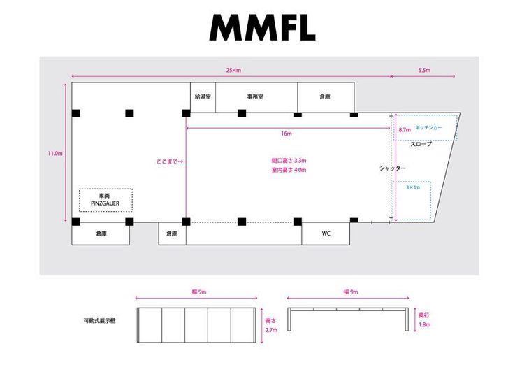 大人の無骨なガレージ内での展示・撮影・イベントスペース - MMFL