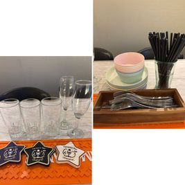 ご利用可能なグラス・カトラリー - カラオケBarうたたね　荻窪店 カラオケ付きレンタルスペースの設備の写真