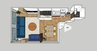 間取図 - Daisy Side 上野 4F Space Side (4F)の室内の写真