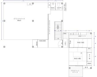 使い勝手の良いシンプルな間取り - 新花小町イベントスペース 【土日祝】和室（茶釜用炉あり）の室内の写真