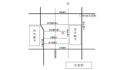 簡単な地図 - 新花小町イベントスペース 【土日祝】和室（茶釜用炉あり）のその他の写真