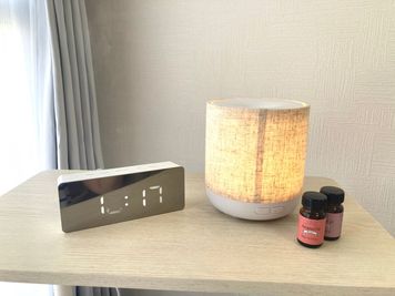 ディフューザーは間接照明としても使えます - レンタルサロンひだまり レンタルサロンひだまり💎新大阪御堂筋南改札店の設備の写真