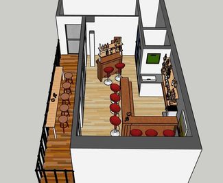 間取り図２ - サカマチ灯響（サカマチNEON） アウトドアスペース付きRoof Top BAR!!の室内の写真