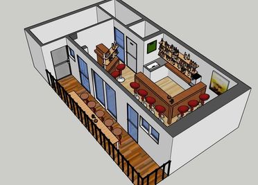 間取り図 - サカマチ灯響（サカマチNEON） アウトドアスペース付きRoof Top BAR!!の室内の写真