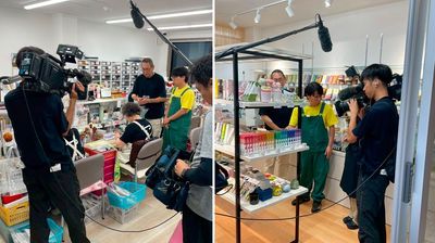 １階の工房とショップにテレビの取材がありました - 新花小町イベントスペース イベントスペースのその他の写真