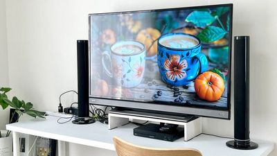 43㌅TV/ファイヤーTVスティック/Blu-rayDVDプレイヤー/サブスピーカー/各種動画視聴OK
 - 岡大裏レンタルスペース 🍀cafeスタイル岡大裏【102】の設備の写真