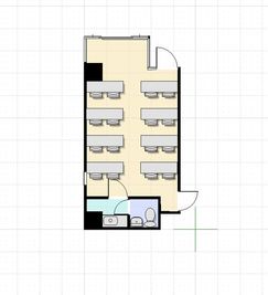 基本図 - 『アイデアナビゲーションルーム』名古屋丸の内店 貸し会議室188の間取り図
